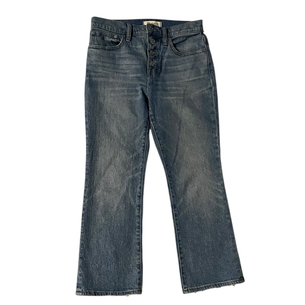 Madewell Cali Demi-Boot Jeans Size 26 Medium‎ Wash Button Fly Denim